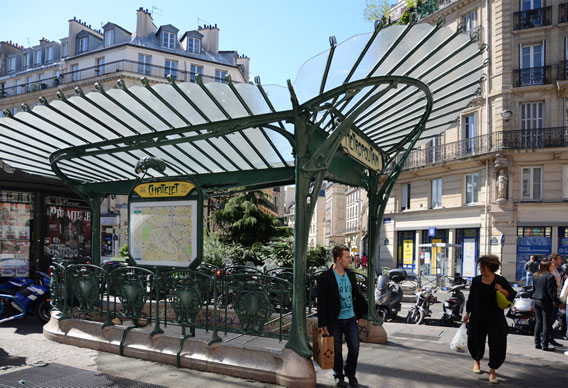 Châtelet metro station, Paris.