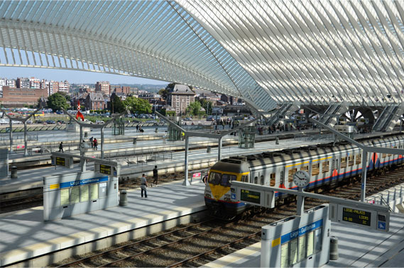 Liège-Guillemins train station, Liège, 2009. Santiago Calatrava, architect.