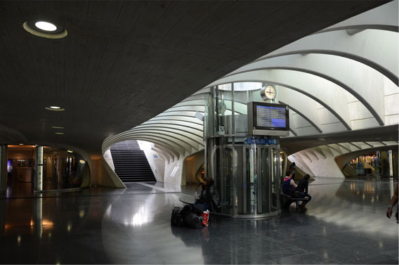 Liège-Guillemins train station, Liège, 2009. Santiago Calatrava, architect.
