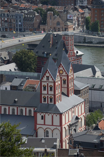 View of Liège from top of Montagne de Bueren