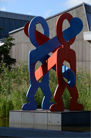 Boxers, 1988, Berlin. Keith Haring, artist.