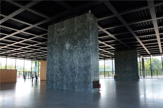 Neue Nationalgalerie, 1968, Berlin. Mies van der Rohe, architect.